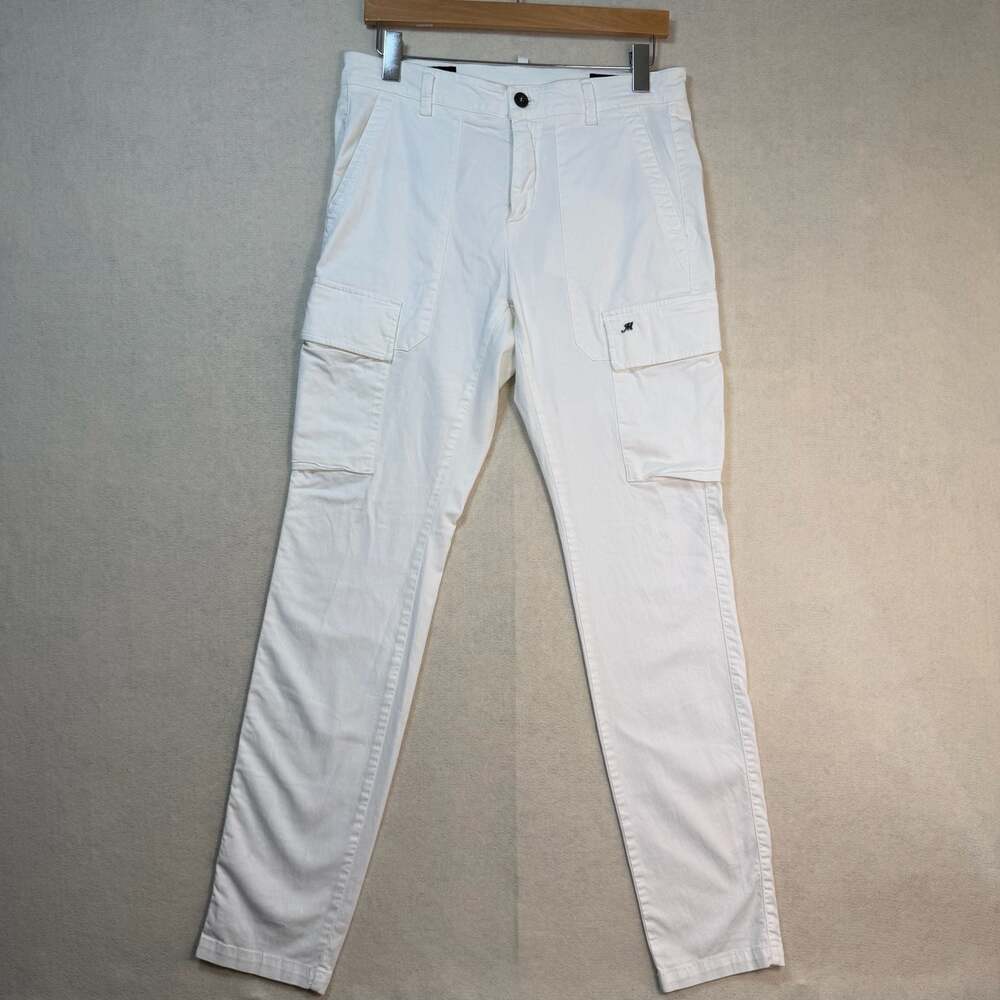 Mason's Pants Womens 32x31 White Cargo Lyocel Soft Summer Light Havana 44